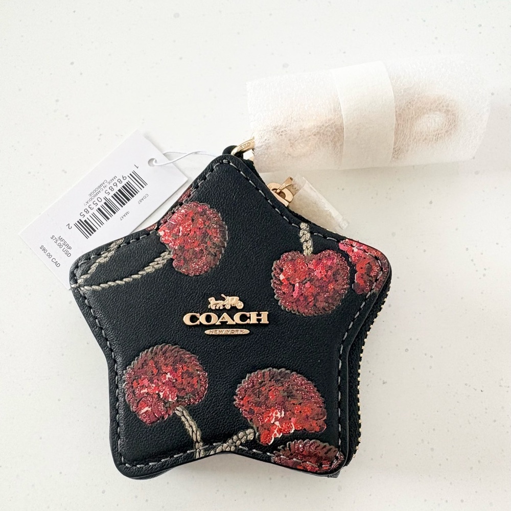 Coach Star Bag Charm Coin Pouch NWT - Picture 3 of 4